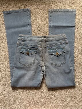 Women’s Whimsygoth Fairy Boot-Cut Jeans Embellished Back Pockets‎
